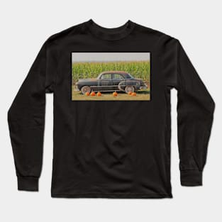 Rustic Car with Pumpkins Long Sleeve T-Shirt